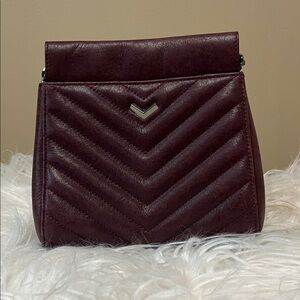 Botkier Burgundy Chevron Clutch